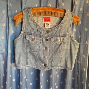 🍓 Vintage 90s denim crop top size small